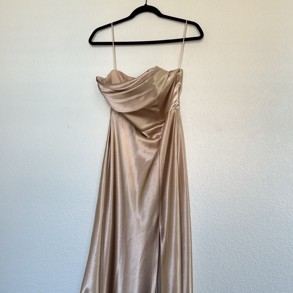 Birdy Grey Strapless Gold Dress - Picture 8 of 13